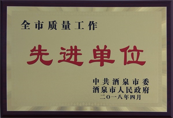 63、全市质量工作先进单位（2018年4月）