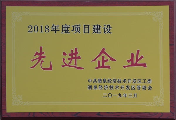 67、2018年度项目建设先进企业（2019年3月）